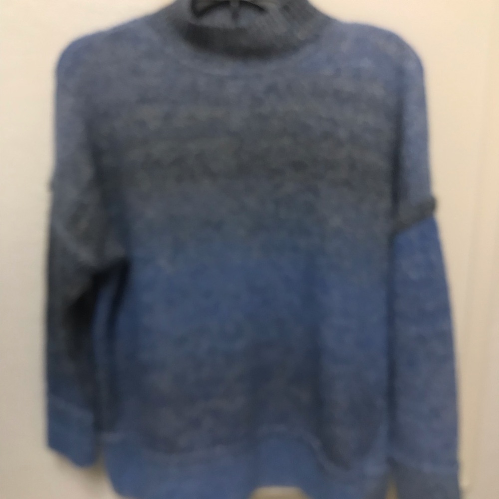 Westbound Blue Gradient Cowl Neck Sweater